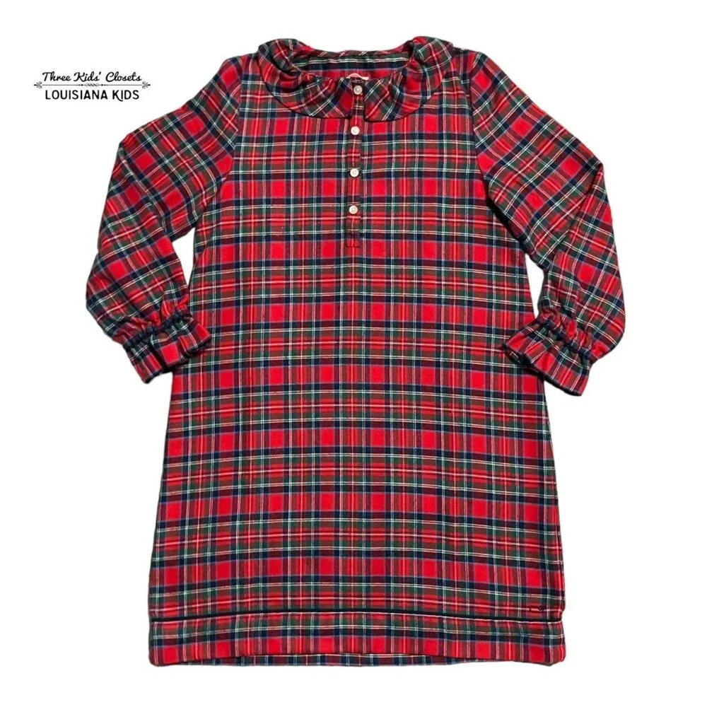 Vineyard Vines Sz M Holiday Plaid Flannel Nightgown